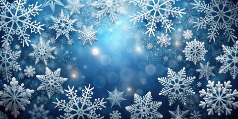 Wall Mural - Snowflakes on a background , winter, snow, icy, cold, frosty, seasonal, delicate, unique, crystal, cluster, frost, holiday