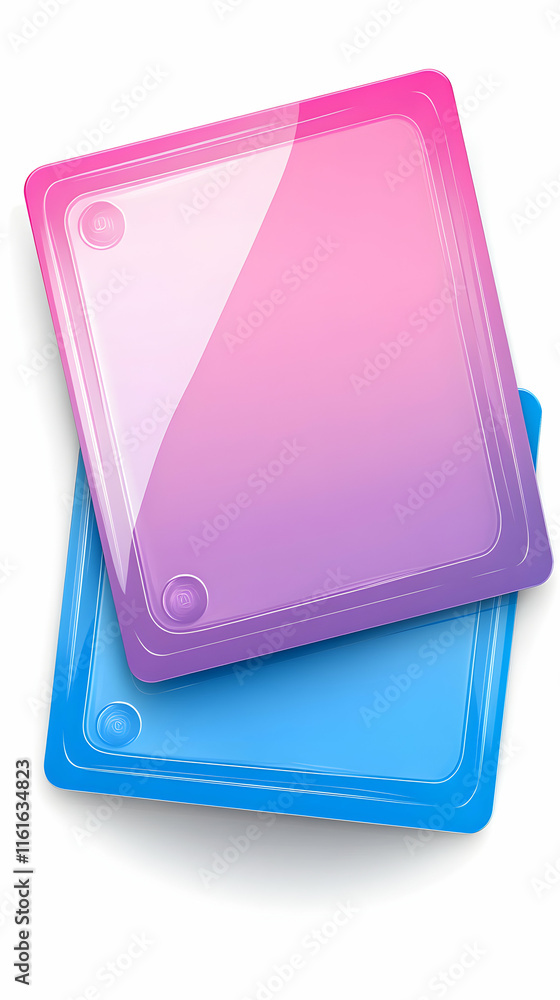 Shiny Colorful Plates Overlay Design, Abstract Gradient Shapes Stacked ...