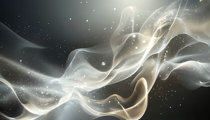 Sticker - elegant silver and black abstract background with smooth lines and glowing elements for luxury desig