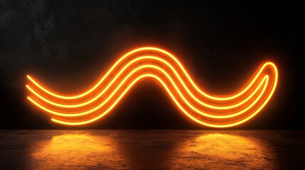 Wall Mural - glowing neon curved abstract lines in a sleek illuminated