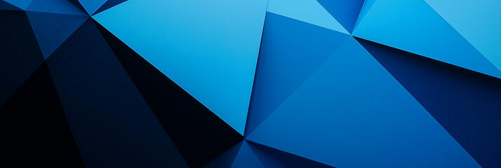 Poster - Blue abstract polygonal background creating stunning visual effect
