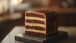 © YelenSuperfs - A decadent chocolate layer cake featuring alternating layers of moist chocolate sponge and creamy caramel frosting, topped with a smooth caramel drizzle. A luxurious dessert for indulgent occasions.