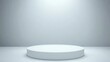 © chesleatsz - A Single White Circular Platform Against A Plain Wall