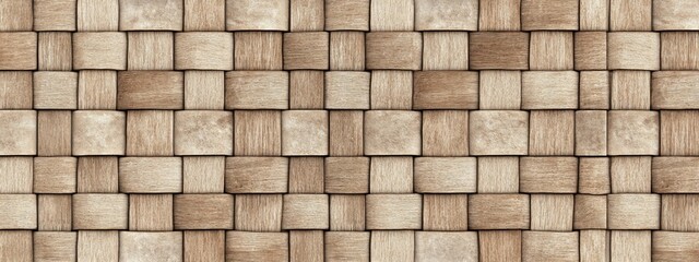 Poster - Seamless wood block pattern texture.
