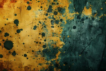 Wall Mural - A close up of a wall with paint splatters on it