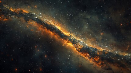 Wall Mural - an infinite stream of cosmic energy flowing through a vast, dark void.