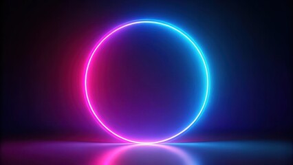 Wall Mural - Abstract glowing neon circle background , neon, abstract, glowing, circle, background, light, vibrant, color, colorful