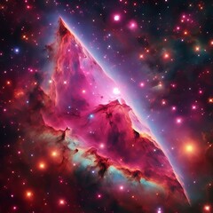 Wall Mural - wedge shaped nebula a nebula shaped like a wedge with one end la