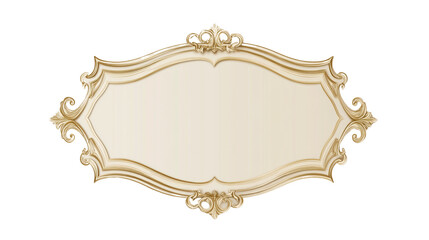 Poster - Elegant Gold-Bordered Blank Label Illustration
