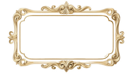 Poster - Elegant Gold-Bordered Blank Label Illustration
