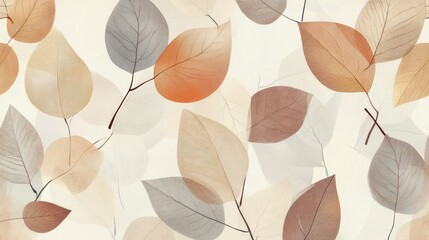 Elegant Leaf Seamless Design for Ceramic Tiles