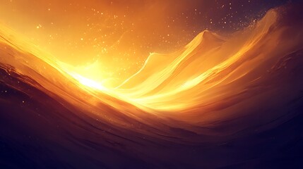 Wall Mural - Golden Sunrise Over Rolling Sandscape Hills