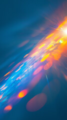 Wall Mural - Abstract Blue   Orange Light Leaks Background