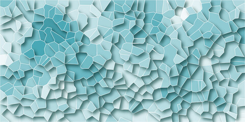 Poster - Seamless Emerald Blue Mosaic Texture with Geometric Abstract Design . Perfect for Backgrounds, Digital Art, and Creative Projects. Broken Stained Glass with Seamless pattern shapes