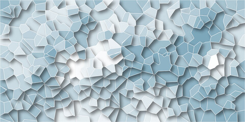 Aufkleber - Seamless Emerald Blue Mosaic Texture with Geometric Abstract Design . Perfect for Backgrounds, Digital Art, and Creative Projects. Broken Stained Glass with Seamless pattern shapes