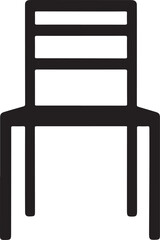 chair icon silhouette style vector minimal art illustration on a white background.
