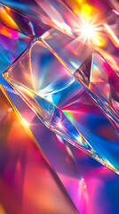 Wall Mural - Iridescent Prism Light Refraction Abstract Background