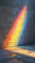 Wall Mural - Rainbow Light on Concrete Wall  Grunge Texture Background