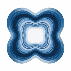 light and dark blue element frame or flower