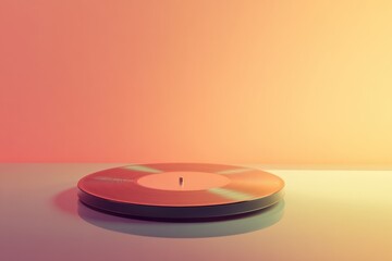 Aufkleber - Vintage vinyl records display in a vibrant setting with ample copy space ready for text. Generative AI