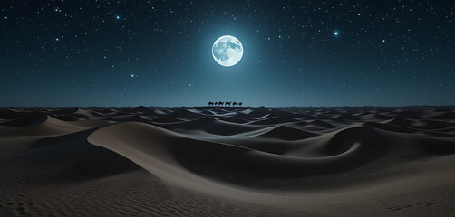 Moonlit Desert Dunes
