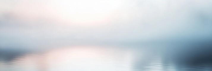 Poster - Blurred reflections evoke human emotions with serene ambiance and ample space for contemplation. Generative AI