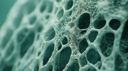 Abstract Green Cellular Structure Close Up