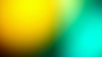Poster - Abstract blurred gradient background blending yellow and turquoise colors