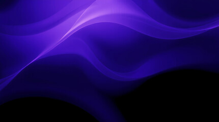 Canvas Print - Abstract purple waves flowing seamlessly on dark background