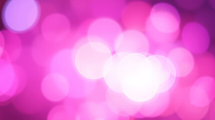 Poster - abstract pink and white bokeh lights creating festive background
