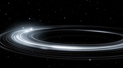 Wall Mural - celestial rings galactic light trails in space