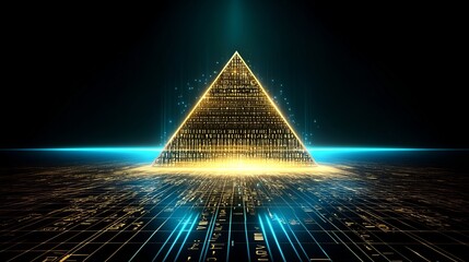 Digital Pyramid Data Streams and Code Glow