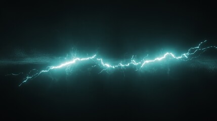 Wall Mural - electric teal lightning bolt energy burst abstract