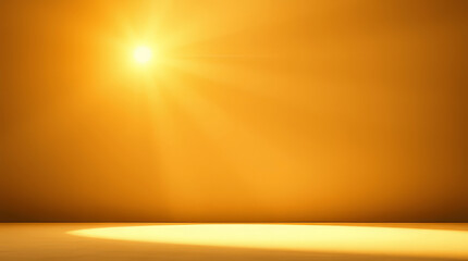 Leinwandbilder - Bright yellow spotlight illuminating empty room or stage