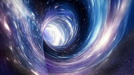 Wall Mural - Cosmic vortex swirling through the galaxy with vibrant colors and starry background