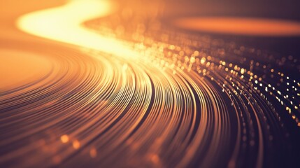 Aufkleber - Vintage vinyl records create a nostalgic atmosphere with shimmering grooves and space for personal expression. Generative AI