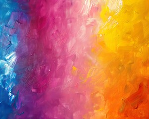 Wall Mural - Artistic abstract background, vibrant colors, oil painting texture, space for text on the right side.