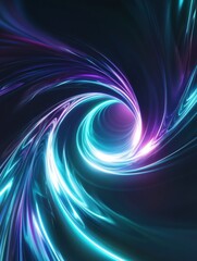 Leinwandbilder - Vibrant 3D abstract sound waves creating a mesmerizing flow of colors and patterns. Generative AI