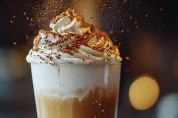 Wall Mural - Coffee with Whipped Cream and Sprinkles