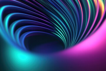 Aufkleber - Dynamic abstract representation of sound waves with vibrant hues creating a musical atmosphere. Generative AI