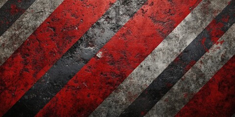 Wall Mural - Red and Black Striped Wall Close Up