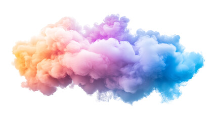 Aufkleber - Colorful smoke billowing, generating ethereal visual effect against transparent backdrop, enhancing artistic compositions