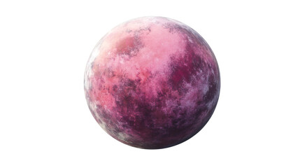 Poster - Pink and purple planet rotating in the outer space, transparent background, perfect for space and sci-fi projects