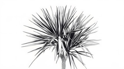 A Dracaena Marginata plant against a white background