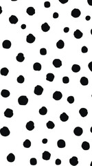 Aufkleber - Black irregular dots seamless pattern on transparent background, perfect for overlays, textiles, and diverse design uses