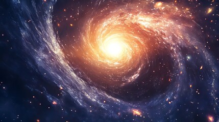 Wall Mural - high-definition view from space of a majestic spiral galaxy amidst a star-filled universe with vibra