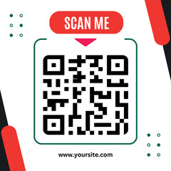 Scanning QR code to Mobile Phone isometric Barcode frame