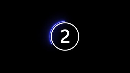 circle countdown timer five second animation from 05 to 0 seconds