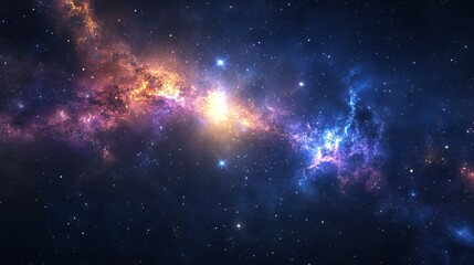Wall Mural - glorious sky with dramatic cloud formations, vibrant sunset colors, and celestial elements illuminat