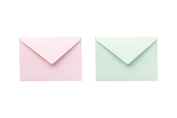 Wall Mural - two sets of clippings, one pink back side of envelope and one pale green back side of envelope